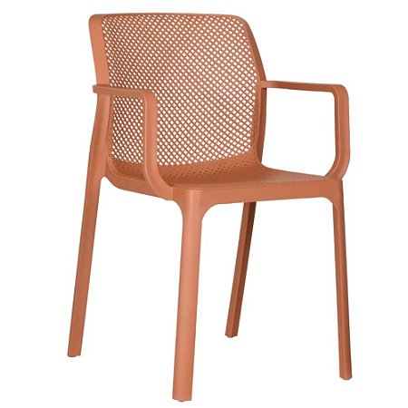CADEIRA TAPES EM POLIPROPILENO TERRACOTA