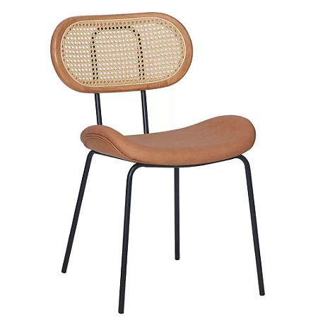 CADEIRA VENTANIA BASE PRETO CARAMELO