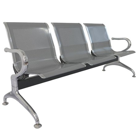 LONGARINA GRAVATAÍ 3 LUGARES ASSENTO METALICO