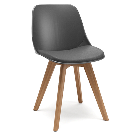 Cadeira Asti Fixa 4 Pés de Madeira