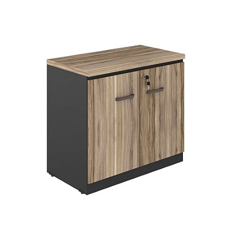ESTOQUE - ARMARIO SECRETARIA 080LX045PX073A YARIS GEBBWORK MACADAMIA/PRETOS