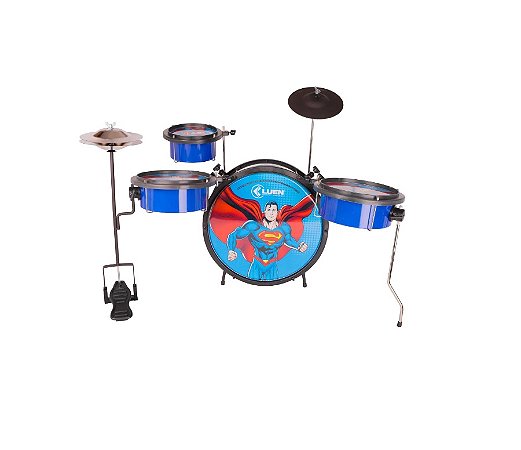 Bateria Infantil  Superman Azul