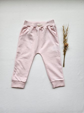 Calça Moletinho Rosa Claro