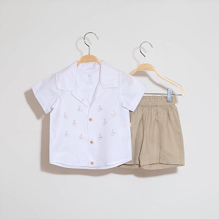 Conjunto Camisa Barcos