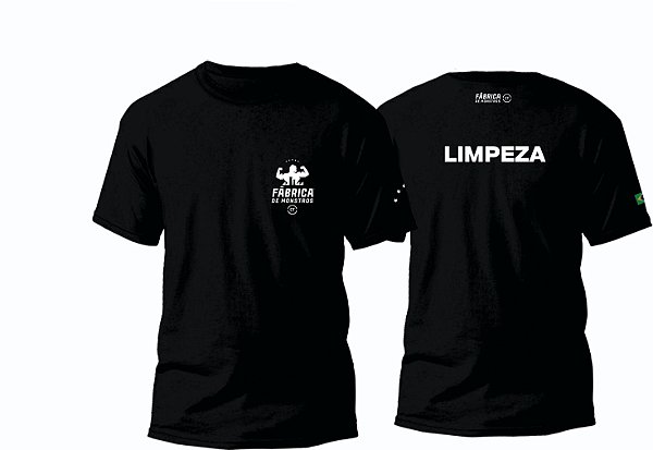 Camiseta Dry-fit LIMPEZA Uniforme Fabrica de Monstros