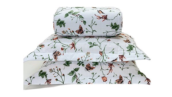 Kit Cobre Leito 3 Peças Estampas Diversas Queen