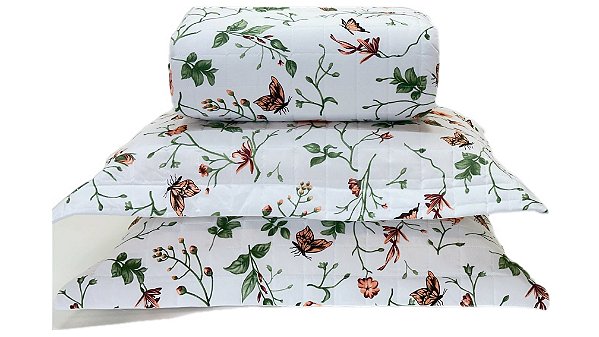 Kit Cobre Leito 3 Peças Estampas Diversas Casal