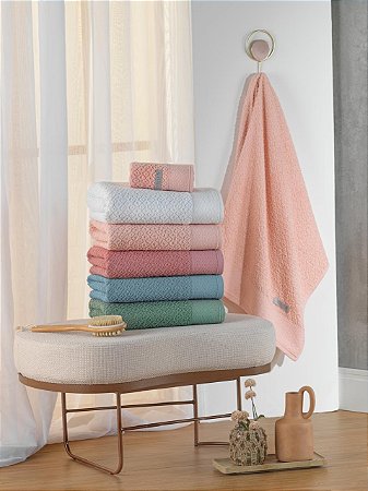 Toalha banho 100% Algodão Atlântica capri Rose