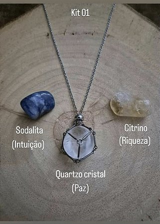 Colar Cestinho com Pedras