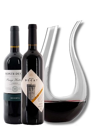 Kit 2 Vinhos Tintos Monte Ducay - Reserva+Gran Reserva+Decanter
