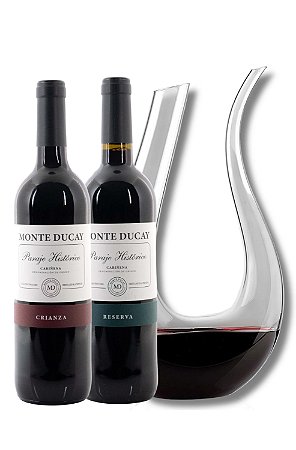 Kit 2 Vinhos Tintos Monte Ducay - Crianza+Reserva+Decanter