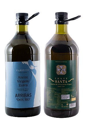 Kit 2 Azeites de Oliva Extra Virgem Arribas do Douro e Fonte Santa Galão 3l