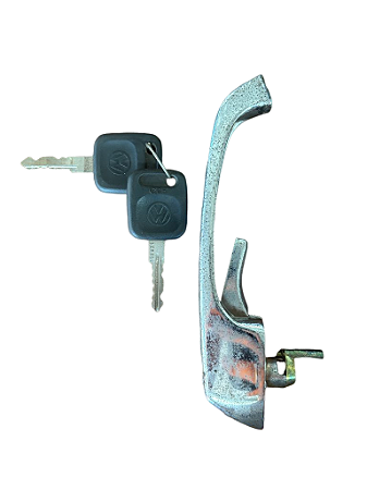 Maçaneta Externa Porta Dianteira Com Chave Cromada VW Kombi Clipper Após 77 Caminhões VW até 07