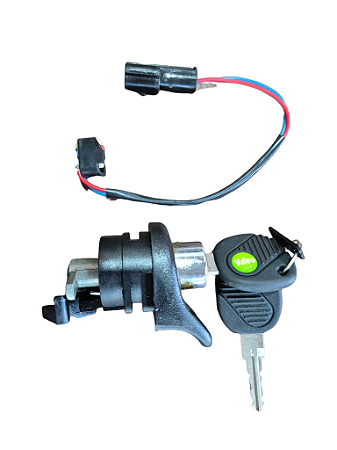 Maçaneta Externa Porta Malas Com Chave Perfil Maxion mecânica Com Alarme Preta VW Gol G2
