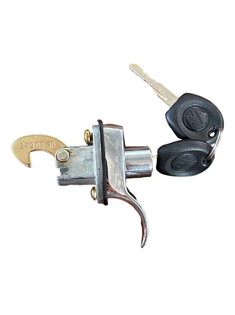 Maçaneta Externa Tampa Do Motor Com Chave Cromada Kombi Clipper Até 96 VW Sedan Fusca