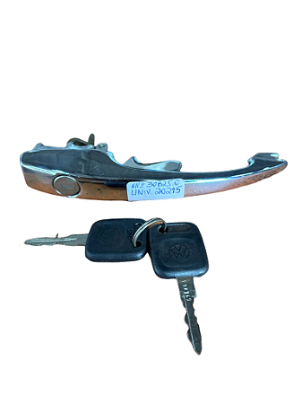 Maçaneta Externa Porta Com Chave Cromada VW Brasília Variant 2 VW Sedan Fusca 1300 Após 77