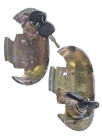 Par Cilindro Porta Lado Direito Esquerdo Com Chave Com Suporte Corsa G2 Meriva 02/12 Montana 03/10 GM 93329751 93329752
