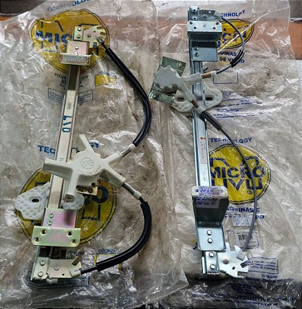 Par Maquina Vidro Mecanica Dianteira Direita Esquerda Veraneio Bonanza D20 após 91/ GM 52225121 52225122 Novos de Época