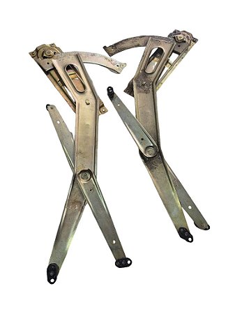 Par Maquina Vidro Mecanica Lado Direito Esquerdo Kadett Ipanema 89 até 92 2 Portas GM 52280827 52280828 Marca Jalwa