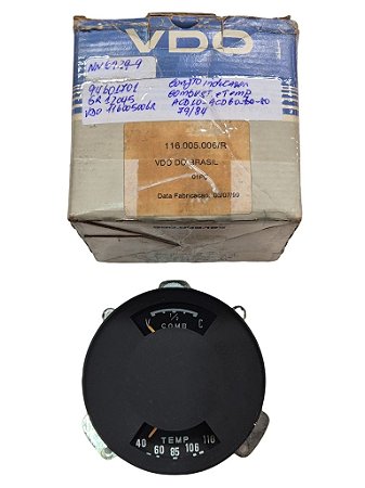 Conjunto Indicador Combustivel Temperatura A10 C10 D10 79 até 84 Original VDO 116005006R GM 94601701 Novo de Época