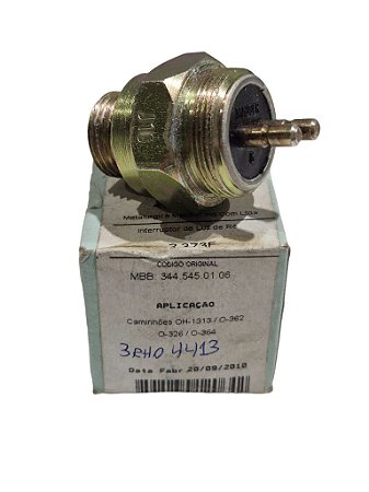 Interruptor Sensor Luz Ré MB Ônibus Caminhões OH1313 0326 0364 1214 1618 Marca Mauser Novo de Época