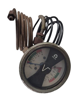Conjunto Relógio Indicador Temperatura Termômetro e Manômetro Trator Valmet Novo de Época