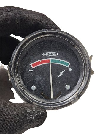 Relógio Indicador Medidor Amperimetro Visor 60mm CBT Marca Tatcil Novo de Época