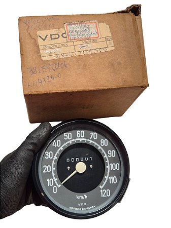 Velocímetro 120 KM/H Caminhão Mercedes Antigo Original VDO 125025030 W=1.0 MB 3215420106 Novo de Época