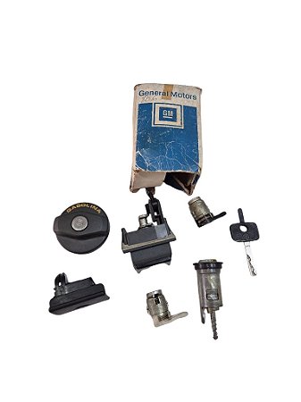 Jogo Cilindros Chave Única Portas Cilindro Ignicao Tampa Tanque Fecho Porta Luvas Porta Malas Cilindro Porta Original GM