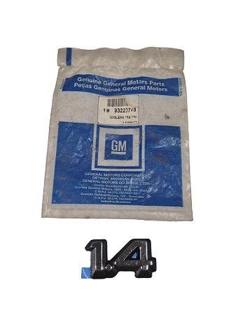 Emblema Adesivo 1.4 Tampa Traseira Corsa 94 até 96 Original GM 93223748 Novo de Época