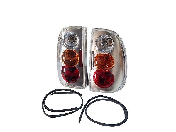 Par Lanterna Traseira Cristal Saveiro Bola 96/2002 Lado Direito Esquerdo Evolution Marca RCD IE2382 IE2383