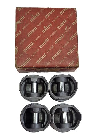 Jogo Pistão de Motor STD e Standard 4 Cilindros Corcel Belina 1.6 Alcool Mahle E59HL P1270 Diâmetro 76,96