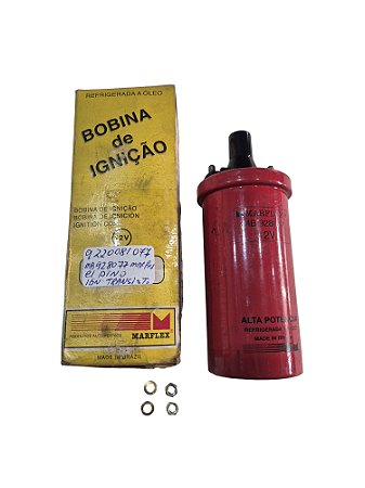 Bobina de Ignição Transitorizada Com Pino Ford VW Lada 12V Marflex MB928077 Bosch 9220081077 Marflex