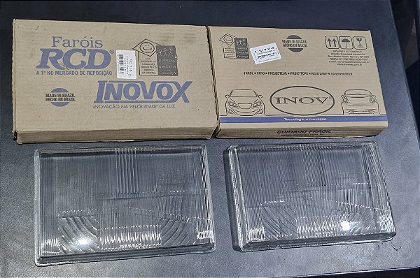 Par Lente Vidro Farol Opala 80 até 87 Lado Direito Esquerdo Marca RCD LV174 LV175