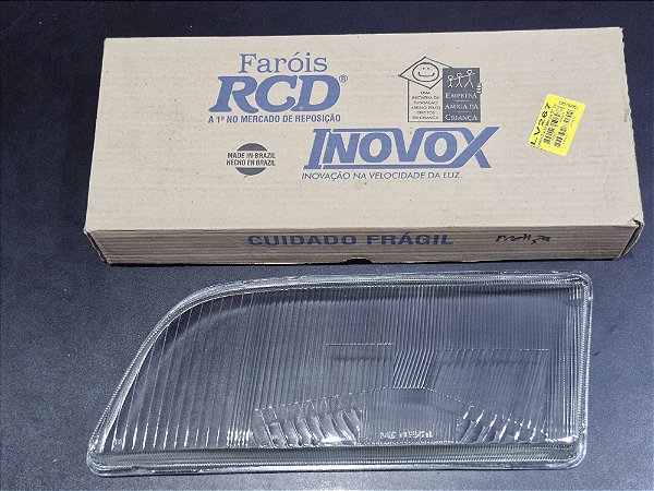 Lente Vidro Farol Lado Esquerdo Monza Tubarão 91 até 96 Marca RCD LV267