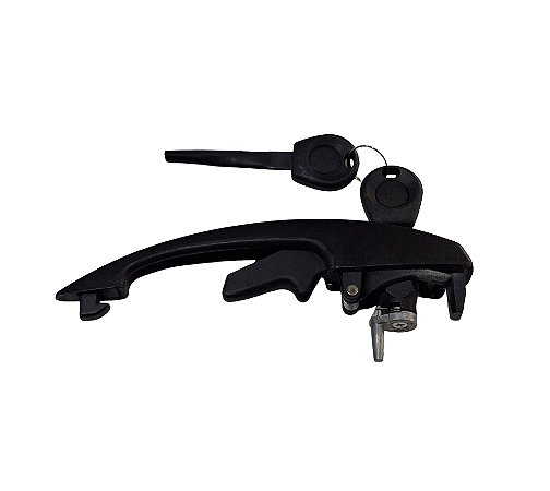 Maçaneta Externa Porta Com Chave Preta VW Brasília Variant2 VW Sedan Fusca 1300 após 77