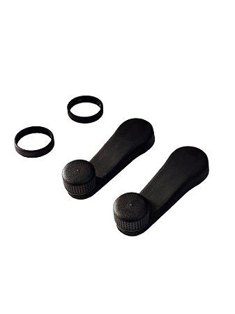 Par Manivela Reguladora do Vidro Plástico Preta Gol Saveiro Parati Polo Universal 21165