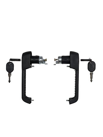 Par Maçaneta Externa da Porta Dianteira Com Chave Direita Esquerda Fiat Uno Prêmio Mille até 95 4 portas Fiorino 85 à 04