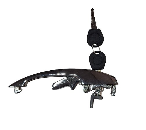 Maçaneta Externa Porta Com Chave Cromada VW Brasília Variant 2 Sedan Fusca 1300 após 77