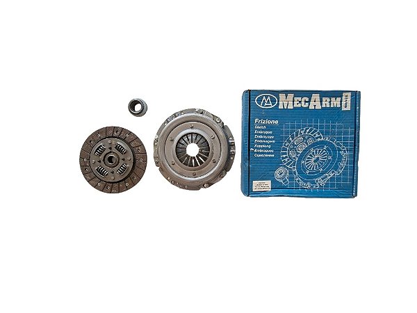 Kit Embreagem Novo Plato Disco e Rolamento Diametro 180mm 18 Estrias Citroën C3 1.4 8V 02/05 Marca Mec Arm MK9645