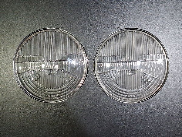 Par Lente Vidro Farol VW Fusca 73/75 Original Cibie 0420969 Possui Pequeno Detalhe que Não Interfere na Estética