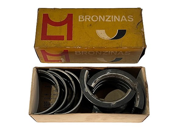 Jogo de Bronzinas de Mancal Jeep Willys Rural F-75 Aero Willys Maverick 57 a 83 marca Metal Leve BC-020-J