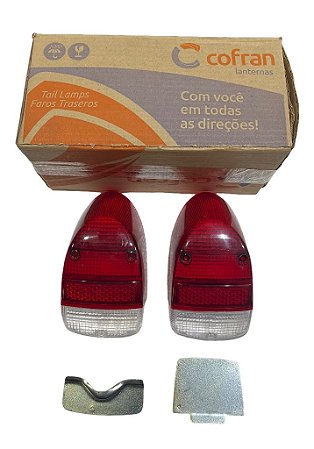Par de Lente de Lanterna Traseira VW Fusca 1300 e 1500 1976 a 1978 Marca Cofran 000217220