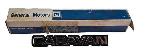 Emblema Metálico Paralama GM Caravan 80 a 81 Original GM 94609143