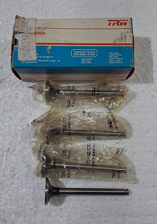 Jogo Valvula Escape 4 pçs VW Passat Parati Voyage 1.5 1.6 Refrigerado A Agua Marca TRW VA429A VW 026109611A