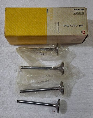 Jogo Valvula Admissao 4 pc Motor Fire 1.0 8V Fiat Uno Palio Siena Marca Metal Leve Mahle VA0250162 STD
