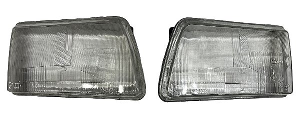 Par de Lentes Vidro Com Suporte Prolongador Corcel II Belina II Del Rey Pampa 85 a 96 BI IODO CIBIÉ 0443342 0443332