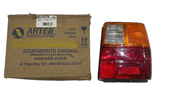 Lanterna Traseira Lado Direito Sem Circuito Fiat Uno 84 a 2003 Tricolor Original Fiat Arteb 5998403 Novo de Época