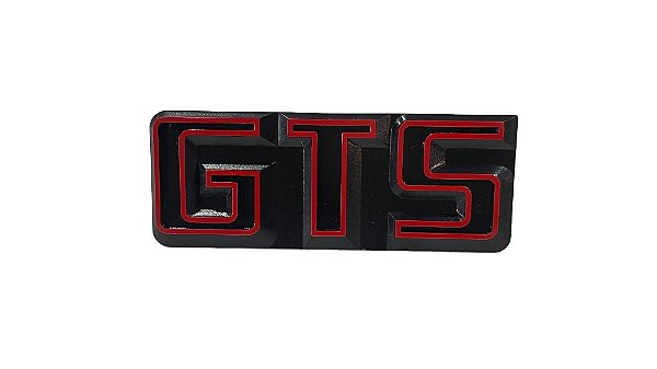 Emblema GTS Vermelho da Grade Dianteira Passat GTS Gol GTS 83 a 90 Original VW ZBA853687AF