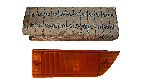 Lente da Lanterna Dianteira Lado Esquerdo Pisca VW Passat 85 a 89 Âmbar Original VW ZBA953157C